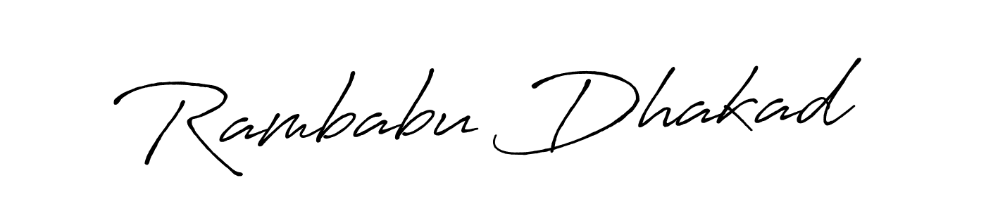 The best way (Antro_Vectra_Bolder) to make a short signature is to pick only two or three words in your name. The name Rambabu Dhakad include a total of six letters. For converting this name. Rambabu Dhakad signature style 7 images and pictures png