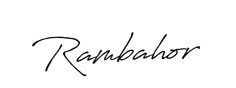 How to make Rambahor signature? Antro_Vectra_Bolder is a professional autograph style. Create handwritten signature for Rambahor name. Rambahor signature style 7 images and pictures png