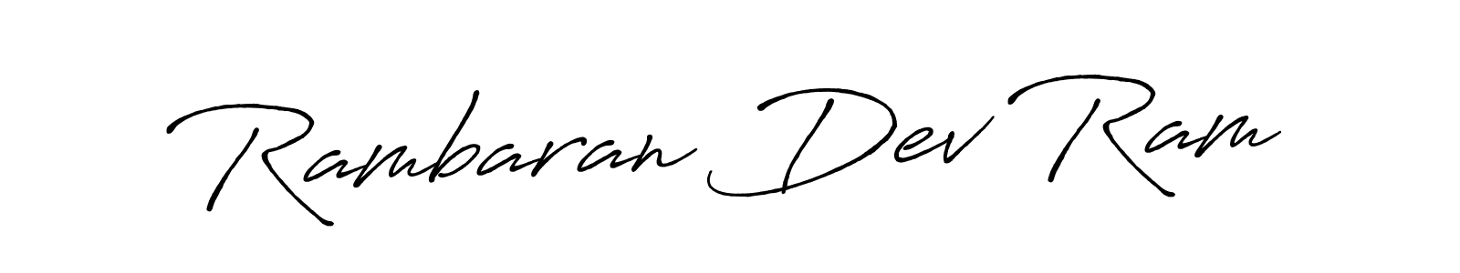 Create a beautiful signature design for name Rambaran Dev Ram. With this signature (Antro_Vectra_Bolder) fonts, you can make a handwritten signature for free. Rambaran Dev Ram signature style 7 images and pictures png