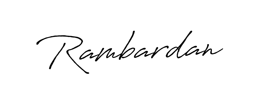 It looks lik you need a new signature style for name Rambardan. Design unique handwritten (Antro_Vectra_Bolder) signature with our free signature maker in just a few clicks. Rambardan signature style 7 images and pictures png