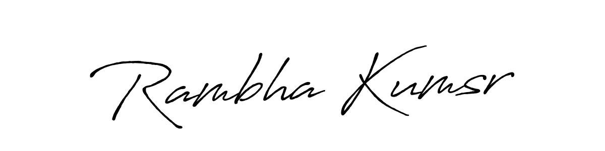 Best and Professional Signature Style for Rambha Kumsr. Antro_Vectra_Bolder Best Signature Style Collection. Rambha Kumsr signature style 7 images and pictures png