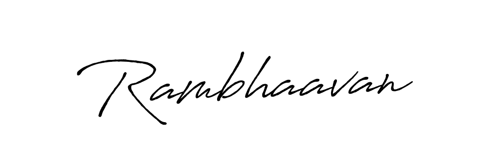 Make a beautiful signature design for name Rambhaavan. With this signature (Antro_Vectra_Bolder) style, you can create a handwritten signature for free. Rambhaavan signature style 7 images and pictures png