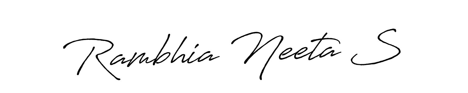 Make a beautiful signature design for name Rambhia Neeta S. Use this online signature maker to create a handwritten signature for free. Rambhia Neeta S signature style 7 images and pictures png