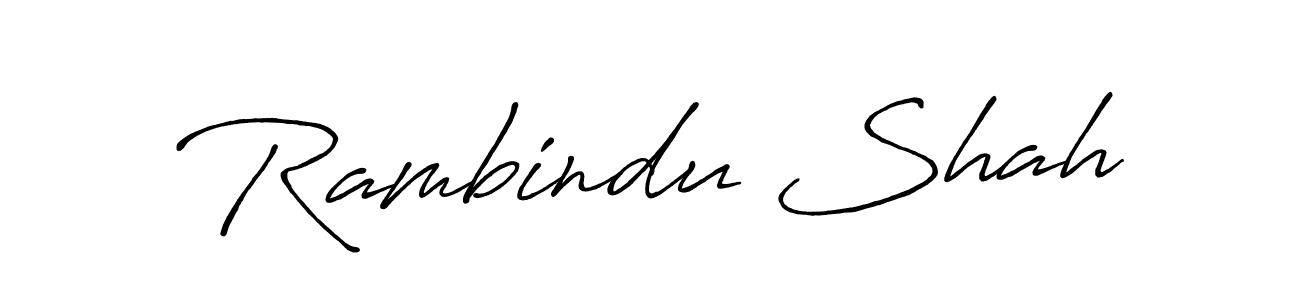 How to make Rambindu Shah signature? Antro_Vectra_Bolder is a professional autograph style. Create handwritten signature for Rambindu Shah name. Rambindu Shah signature style 7 images and pictures png