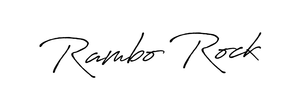 Rambo Rock stylish signature style. Best Handwritten Sign (Antro_Vectra_Bolder) for my name. Handwritten Signature Collection Ideas for my name Rambo Rock. Rambo Rock signature style 7 images and pictures png
