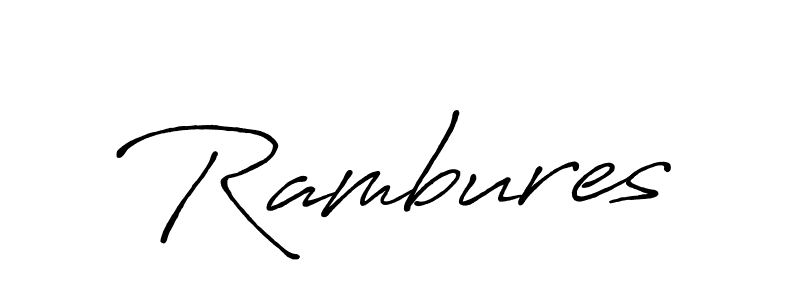 You can use this online signature creator to create a handwritten signature for the name Rambures. This is the best online autograph maker. Rambures signature style 7 images and pictures png