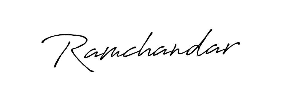 How to make Ramchandar name signature. Use Antro_Vectra_Bolder style for creating short signs online. This is the latest handwritten sign. Ramchandar signature style 7 images and pictures png