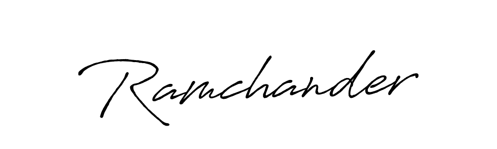 You should practise on your own different ways (Antro_Vectra_Bolder) to write your name (Ramchander) in signature. don't let someone else do it for you. Ramchander signature style 7 images and pictures png