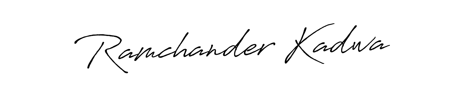 Similarly Antro_Vectra_Bolder is the best handwritten signature design. Signature creator online .You can use it as an online autograph creator for name Ramchander Kadwa. Ramchander Kadwa signature style 7 images and pictures png