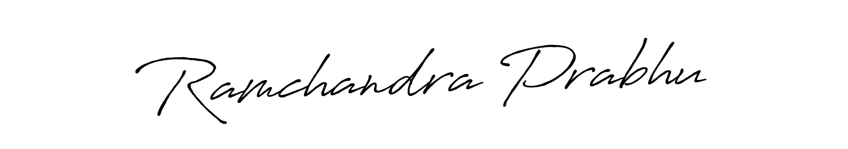 How to make Ramchandra Prabhu name signature. Use Antro_Vectra_Bolder style for creating short signs online. This is the latest handwritten sign. Ramchandra Prabhu signature style 7 images and pictures png