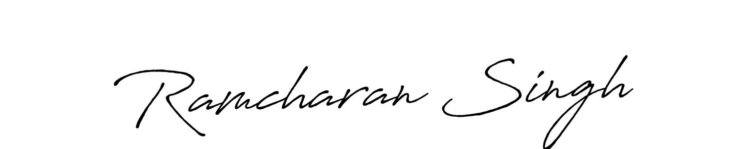 Use a signature maker to create a handwritten signature online. With this signature software, you can design (Antro_Vectra_Bolder) your own signature for name Ramcharan Singh. Ramcharan Singh signature style 7 images and pictures png