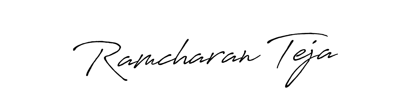 if you are searching for the best signature style for your name Ramcharan Teja. so please give up your signature search. here we have designed multiple signature styles  using Antro_Vectra_Bolder. Ramcharan Teja signature style 7 images and pictures png