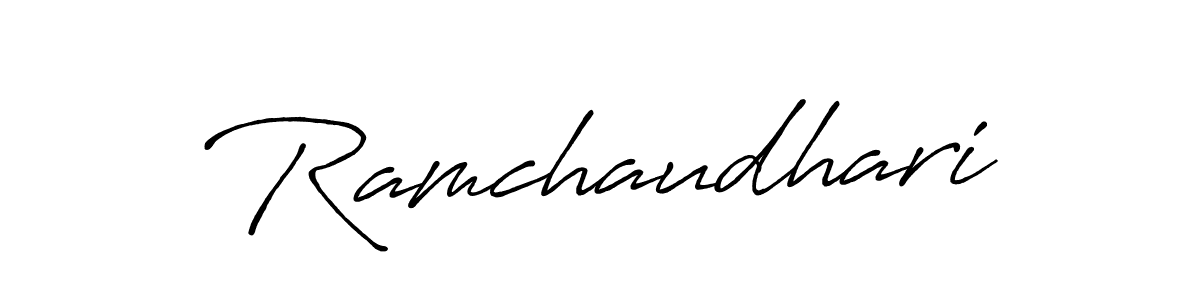 How to make Ramchaudhari name signature. Use Antro_Vectra_Bolder style for creating short signs online. This is the latest handwritten sign. Ramchaudhari signature style 7 images and pictures png