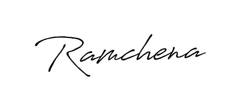 Once you've used our free online signature maker to create your best signature Antro_Vectra_Bolder style, it's time to enjoy all of the benefits that Ramchena name signing documents. Ramchena signature style 7 images and pictures png