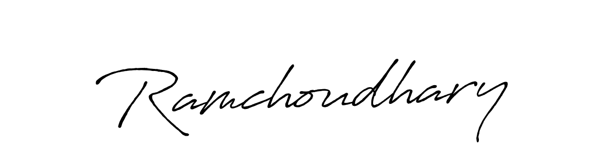 Create a beautiful signature design for name Ramchoudhary. With this signature (Antro_Vectra_Bolder) fonts, you can make a handwritten signature for free. Ramchoudhary signature style 7 images and pictures png