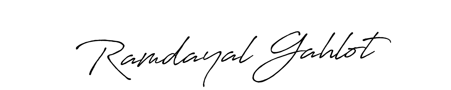It looks lik you need a new signature style for name Ramdayal Gahlot. Design unique handwritten (Antro_Vectra_Bolder) signature with our free signature maker in just a few clicks. Ramdayal Gahlot signature style 7 images and pictures png
