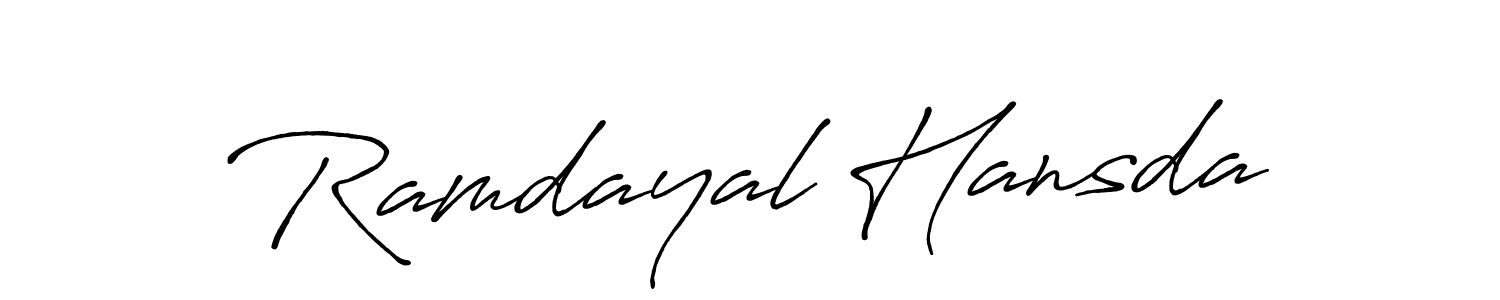 Antro_Vectra_Bolder is a professional signature style that is perfect for those who want to add a touch of class to their signature. It is also a great choice for those who want to make their signature more unique. Get Ramdayal Hansda name to fancy signature for free. Ramdayal Hansda signature style 7 images and pictures png