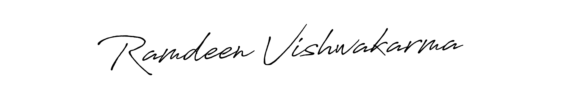 Similarly Antro_Vectra_Bolder is the best handwritten signature design. Signature creator online .You can use it as an online autograph creator for name Ramdeen Vishwakarma. Ramdeen Vishwakarma signature style 7 images and pictures png