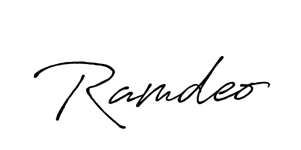 Ramdeo stylish signature style. Best Handwritten Sign (Antro_Vectra_Bolder) for my name. Handwritten Signature Collection Ideas for my name Ramdeo. Ramdeo signature style 7 images and pictures png
