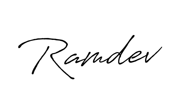 Create a beautiful signature design for name Ramdev. With this signature (Antro_Vectra_Bolder) fonts, you can make a handwritten signature for free. Ramdev signature style 7 images and pictures png