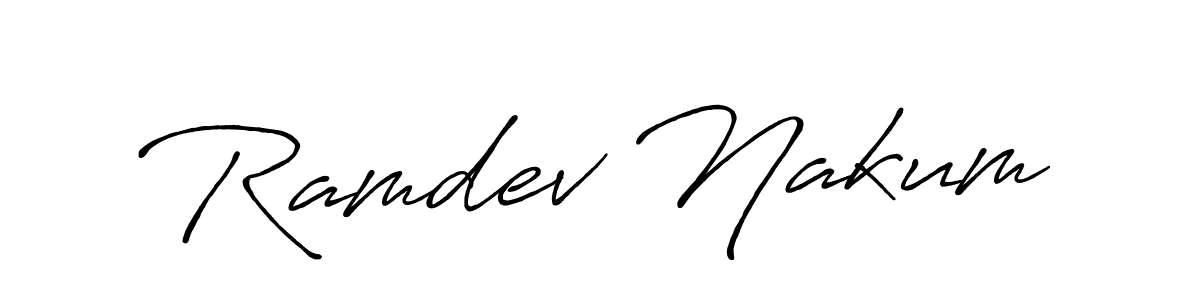 It looks lik you need a new signature style for name Ramdev Nakum. Design unique handwritten (Antro_Vectra_Bolder) signature with our free signature maker in just a few clicks. Ramdev Nakum signature style 7 images and pictures png