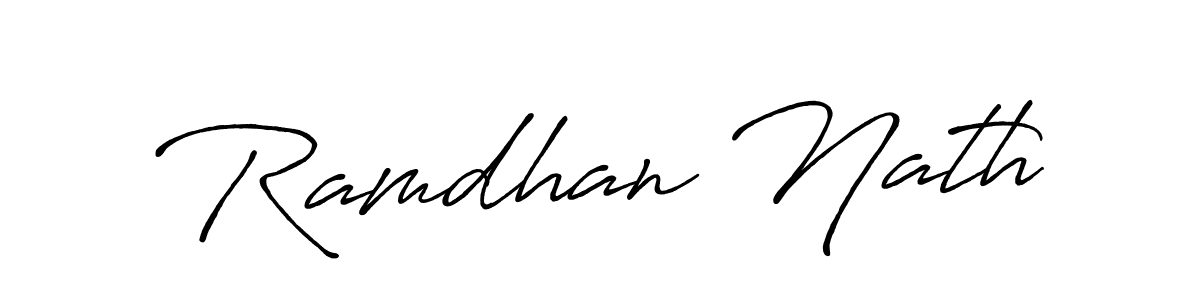 Also we have Ramdhan Nath name is the best signature style. Create professional handwritten signature collection using Antro_Vectra_Bolder autograph style. Ramdhan Nath signature style 7 images and pictures png