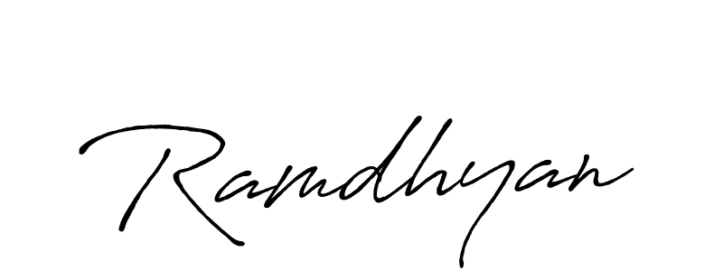 Create a beautiful signature design for name Ramdhyan. With this signature (Antro_Vectra_Bolder) fonts, you can make a handwritten signature for free. Ramdhyan signature style 7 images and pictures png