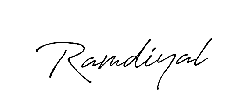 Create a beautiful signature design for name Ramdiyal. With this signature (Antro_Vectra_Bolder) fonts, you can make a handwritten signature for free. Ramdiyal signature style 7 images and pictures png