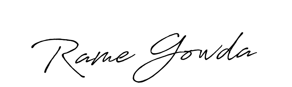 Create a beautiful signature design for name Rame Gowda. With this signature (Antro_Vectra_Bolder) fonts, you can make a handwritten signature for free. Rame Gowda signature style 7 images and pictures png