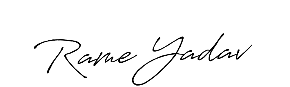 if you are searching for the best signature style for your name Rame Yadav. so please give up your signature search. here we have designed multiple signature styles  using Antro_Vectra_Bolder. Rame Yadav signature style 7 images and pictures png