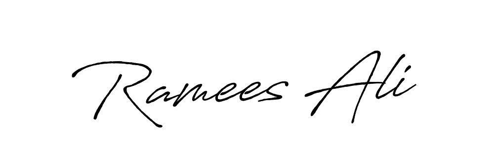 Design your own signature with our free online signature maker. With this signature software, you can create a handwritten (Antro_Vectra_Bolder) signature for name Ramees Ali. Ramees Ali signature style 7 images and pictures png