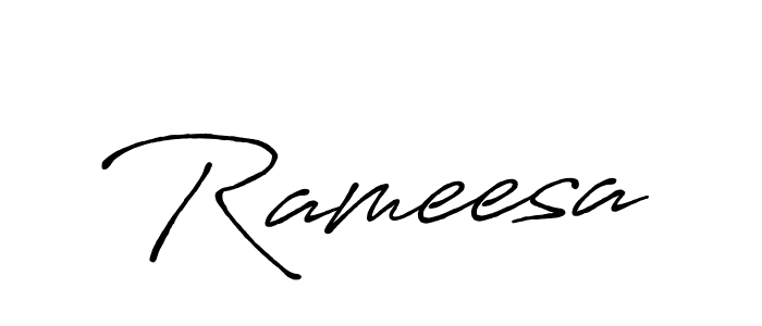 Antro_Vectra_Bolder is a professional signature style that is perfect for those who want to add a touch of class to their signature. It is also a great choice for those who want to make their signature more unique. Get Rameesa name to fancy signature for free. Rameesa signature style 7 images and pictures png