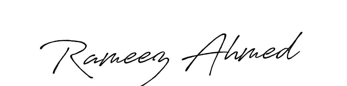 How to Draw Rameez Ahmed signature style? Antro_Vectra_Bolder is a latest design signature styles for name Rameez Ahmed. Rameez Ahmed signature style 7 images and pictures png