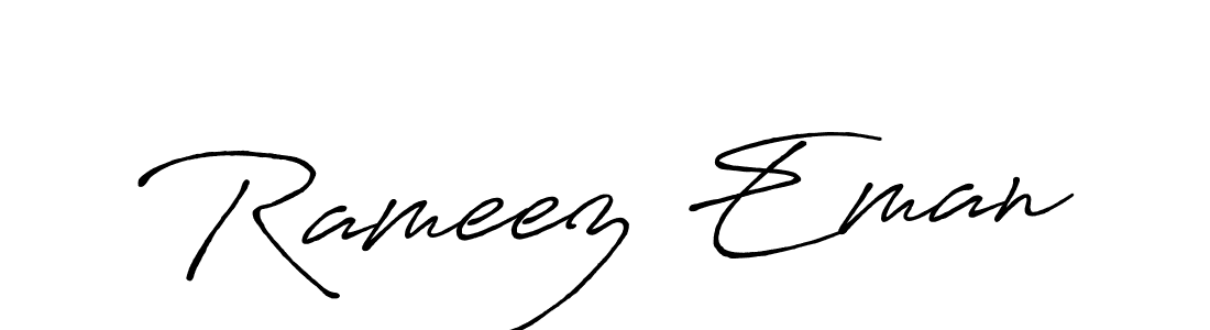Make a short Rameez Eman signature style. Manage your documents anywhere anytime using Antro_Vectra_Bolder. Create and add eSignatures, submit forms, share and send files easily. Rameez Eman signature style 7 images and pictures png