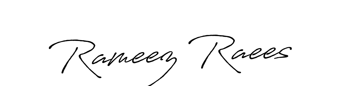 Create a beautiful signature design for name Rameez Raees. With this signature (Antro_Vectra_Bolder) fonts, you can make a handwritten signature for free. Rameez Raees signature style 7 images and pictures png