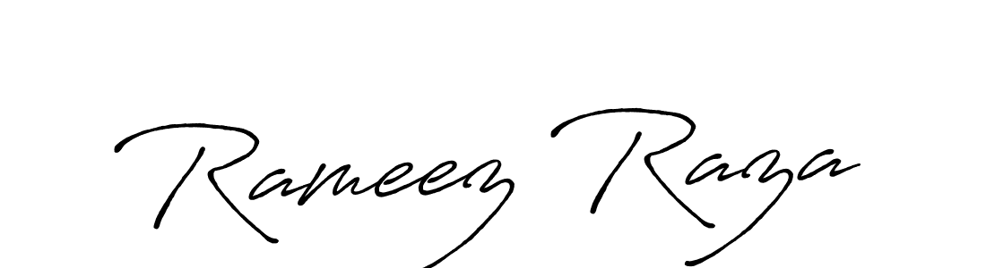 How to make Rameez Raza name signature. Use Antro_Vectra_Bolder style for creating short signs online. This is the latest handwritten sign. Rameez Raza signature style 7 images and pictures png