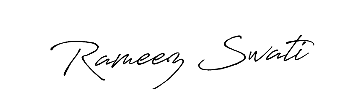 This is the best signature style for the Rameez Swati name. Also you like these signature font (Antro_Vectra_Bolder). Mix name signature. Rameez Swati signature style 7 images and pictures png