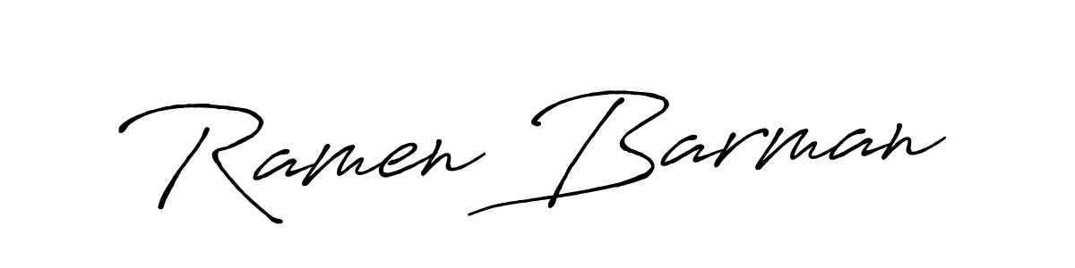 How to make Ramen Barman name signature. Use Antro_Vectra_Bolder style for creating short signs online. This is the latest handwritten sign. Ramen Barman signature style 7 images and pictures png