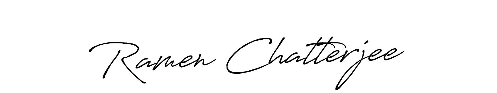 Design your own signature with our free online signature maker. With this signature software, you can create a handwritten (Antro_Vectra_Bolder) signature for name Ramen Chatterjee. Ramen Chatterjee signature style 7 images and pictures png