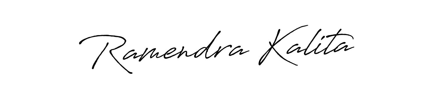 Create a beautiful signature design for name Ramendra Kalita. With this signature (Antro_Vectra_Bolder) fonts, you can make a handwritten signature for free. Ramendra Kalita signature style 7 images and pictures png