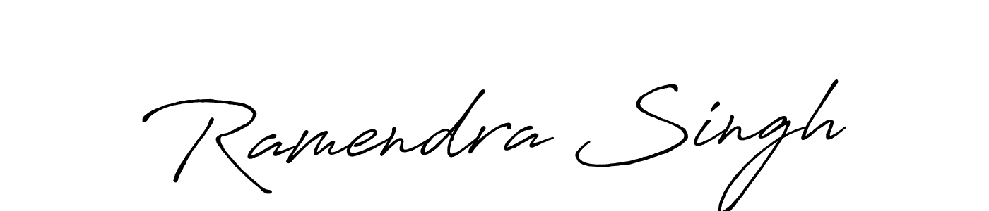 The best way (Antro_Vectra_Bolder) to make a short signature is to pick only two or three words in your name. The name Ramendra Singh include a total of six letters. For converting this name. Ramendra Singh signature style 7 images and pictures png