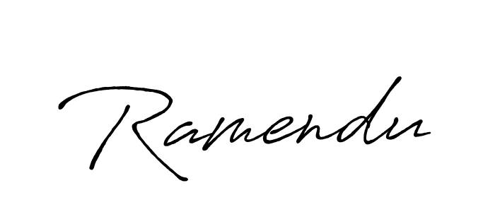 Create a beautiful signature design for name Ramendu. With this signature (Antro_Vectra_Bolder) fonts, you can make a handwritten signature for free. Ramendu signature style 7 images and pictures png
