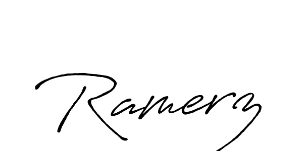 Use a signature maker to create a handwritten signature online. With this signature software, you can design (Antro_Vectra_Bolder) your own signature for name Ramerz. Ramerz signature style 7 images and pictures png