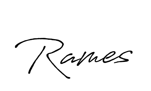 How to make Rames signature? Antro_Vectra_Bolder is a professional autograph style. Create handwritten signature for Rames name. Rames signature style 7 images and pictures png