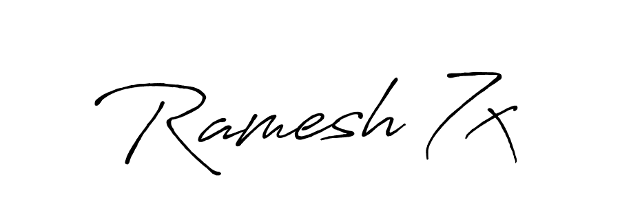 Antro_Vectra_Bolder is a professional signature style that is perfect for those who want to add a touch of class to their signature. It is also a great choice for those who want to make their signature more unique. Get Ramesh 7x name to fancy signature for free. Ramesh 7x signature style 7 images and pictures png