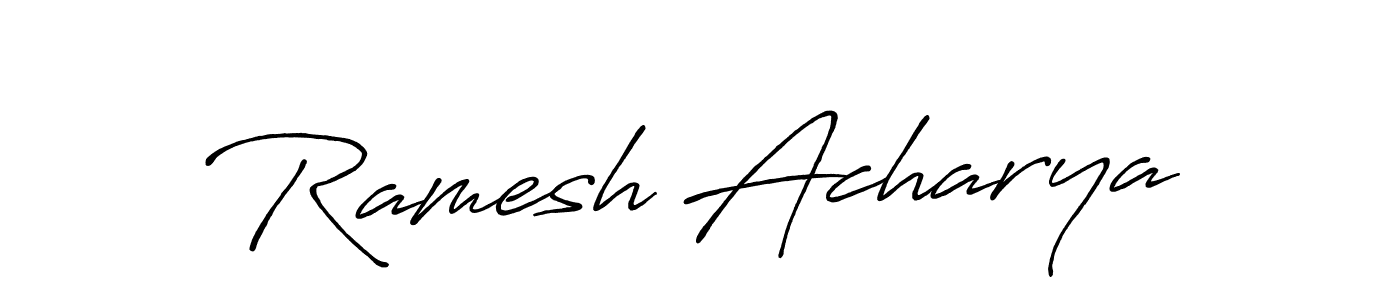 The best way (Antro_Vectra_Bolder) to make a short signature is to pick only two or three words in your name. The name Ramesh Acharya include a total of six letters. For converting this name. Ramesh Acharya signature style 7 images and pictures png