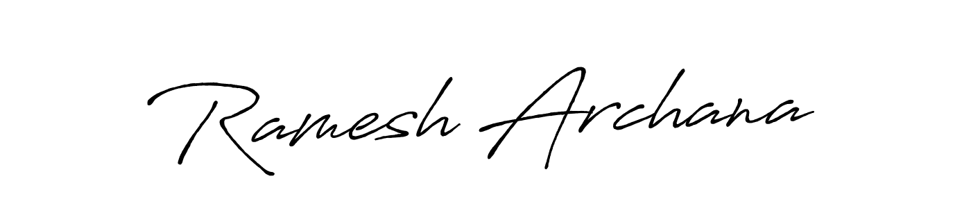 Design your own signature with our free online signature maker. With this signature software, you can create a handwritten (Antro_Vectra_Bolder) signature for name Ramesh Archana. Ramesh Archana signature style 7 images and pictures png