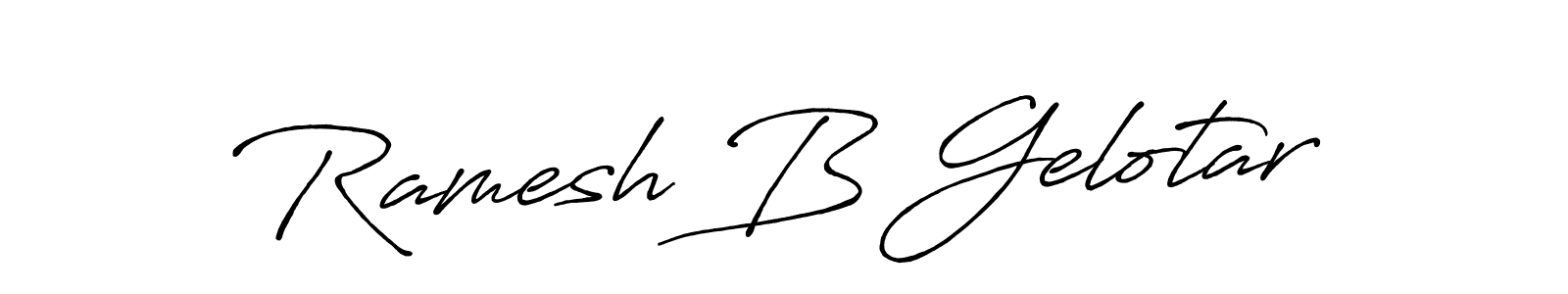 Use a signature maker to create a handwritten signature online. With this signature software, you can design (Antro_Vectra_Bolder) your own signature for name Ramesh B Gelotar. Ramesh B Gelotar signature style 7 images and pictures png