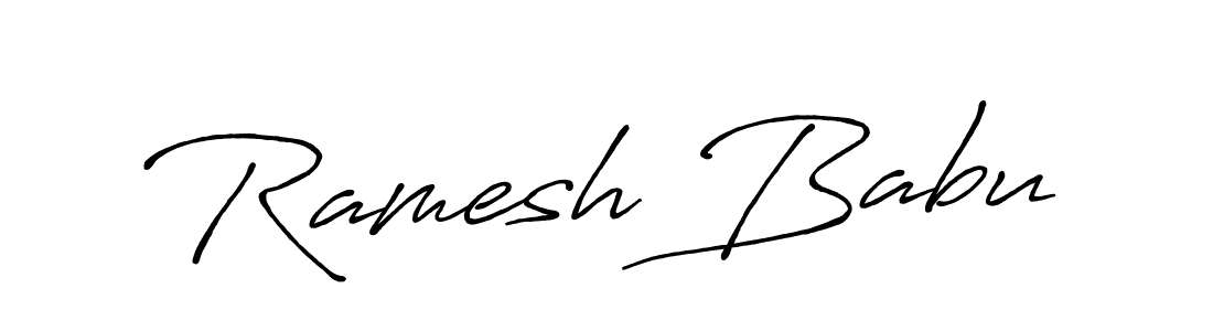 Make a beautiful signature design for name Ramesh Babu. With this signature (Antro_Vectra_Bolder) style, you can create a handwritten signature for free. Ramesh Babu signature style 7 images and pictures png