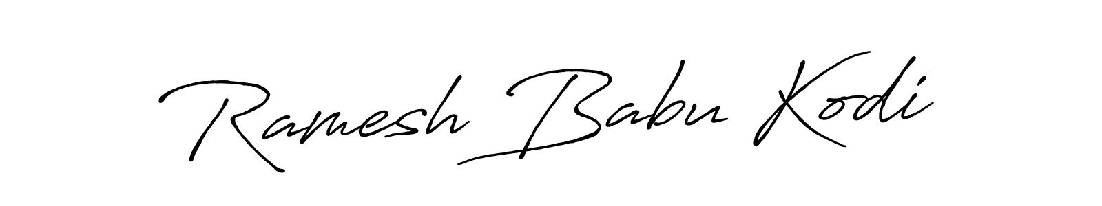 Use a signature maker to create a handwritten signature online. With this signature software, you can design (Antro_Vectra_Bolder) your own signature for name Ramesh Babu Kodi. Ramesh Babu Kodi signature style 7 images and pictures png
